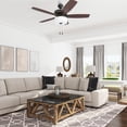thumbnail image 2 of Prominence Home Greybrook 52" Bronze Ceiling Fan with 5 Blades, Linen Drum Shade, Remote & Reverse Airflow, 2 of 17