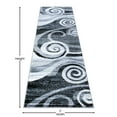 thumbnail image 4 of BizChair Area Rug Modern Contemporary Design 1103 Grey White Black (2 Feet X 7 Feet 3 Inch) Runner, 4 of 6