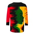 thumbnail image 5 of YanHoo Hauts à Manches 3/4 pour Femmes T-Shirts Graphiques à Manches 3/4 Chandail Décontracté Col Rond T-Shirts Histoire des Noirs Manches 3/4 Grande Taille Hauts pour Femmes en Liquidation, 5 of 5