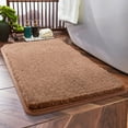 thumbnail image 4 of InsCrazy Bathroom Rugs Home Bathroom Door Mats Solid Color Bathroom Absorbent Non-slip Mats Thick Fiber Floor Mats Bath Decor 17" x 24", 4 of 5