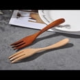 thumbnail image 6 of Wooden Fork Kitchen Cooking Utensil Tools Tasting Cooking Carving Grilling Tableware Wood Meat Fork for Desserts Salad Household Gifts 6PCS, 6 of 8