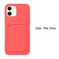 thumbnail image 2 of Silicone Card Holder Protection Case For iPhone 14 Plus in Pink Citrus, 2 of 8