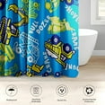 thumbnail image 3 of 4 Pcs Bathroom Sets with Shower Curtain and Rugs, Kids Car Tractor Truck, Bathroom Decor Blue Nursery Farm Vehicle Shower Curtain Sets for Bathroom Decor, 3 of 4