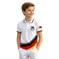 thumbnail image 2 of Kids Boys Girls Soccer Fans Jersey Polo Shirt Football Germany Crewneck Short Sleeve Boys England Youth Summer Top Casual Sportswear Basic Tee 2026 9-10 Years, 2 of 5