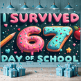 thumbnail image 5 of Sweet  67 Day of School Banner Colorful Sprinkles School Milestone Display Donut Number Design Glaze Drip  Classroom Celebration Backdrop for Elementary School Classroom Celebration Student Milestone, 5 of 8