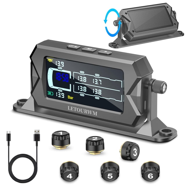 Sistema de control de presión de neumáticos LETOURWM para autocaravanas, camiones y remolques