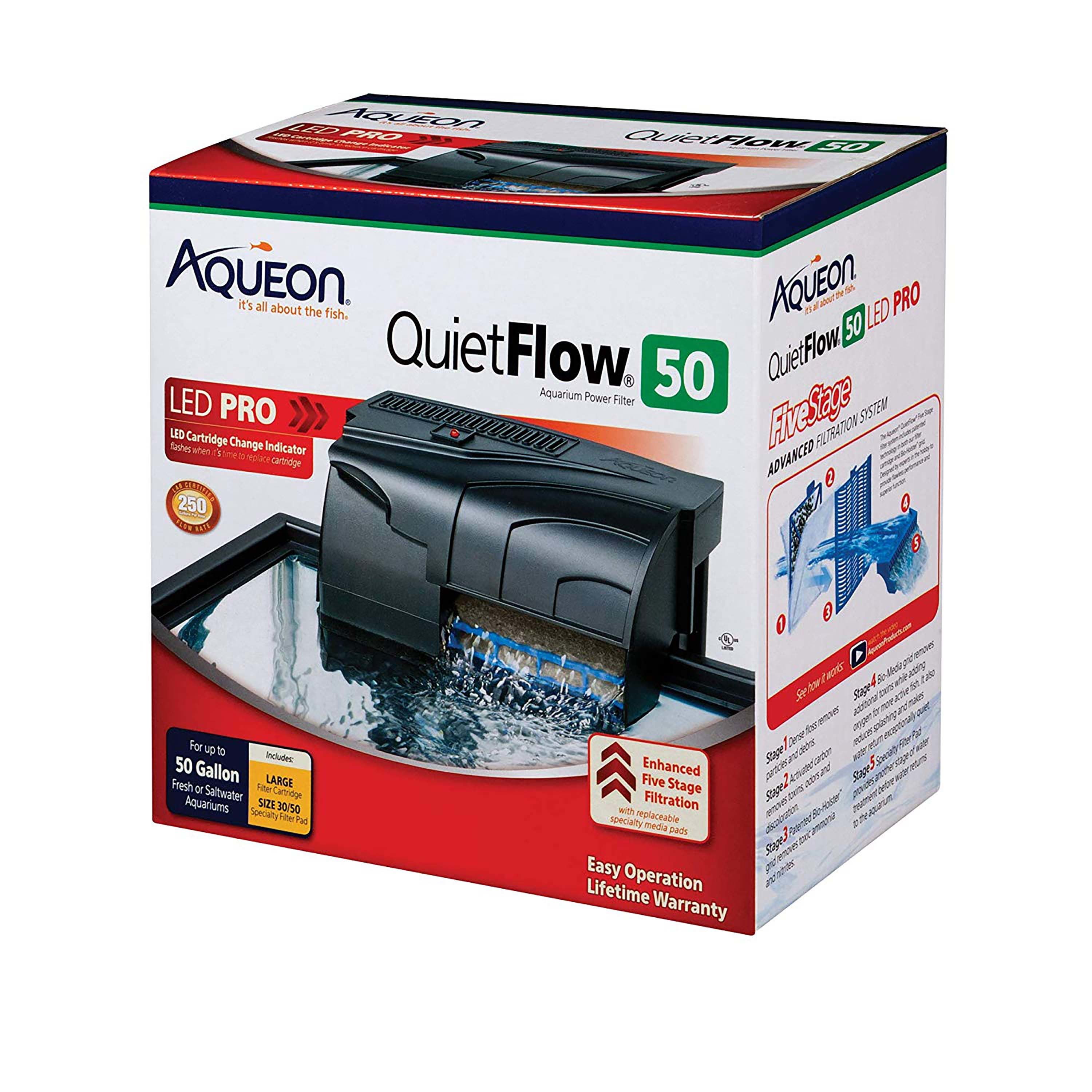 Aqueon QuietFlow Aquarium Filter, Size 50 - Walmart.com