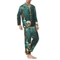 thumbnail image 2 of Wukai Baroque Floral Still Life Men's Hawaiian Shirt Short Sleeve Casual Button Down Summer Beach Aloha Shirt -Large, 2 of 7