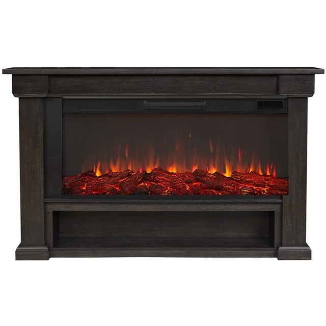 Real Flame Canada Solid Wood Bristow Landscape Electric Fireplace in Brown