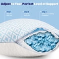 thumbnail image 3 of SORMAG Standard Size Pillows Set of 4, Cooling Shredded Memory Foam Pillows for Bed, 4 Pack, 20 x 26 inches, 3 of 9