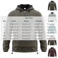 thumbnail image 4 of YOIAVAIOY Mens Quarter Zip Fleece Hoodie Heavy Warm Pullover Hoodies Adjustable Drawstring Sweatshirt Fall Winter Outdoor Athletic Sweatshirt Wine XL, 4 of 10