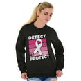 thumbnail image 3 of Detect Protect Breast Cancer Aware Women Plus Size Crewneck Sweatshirt Brisco Brands 2X, 3 of 5