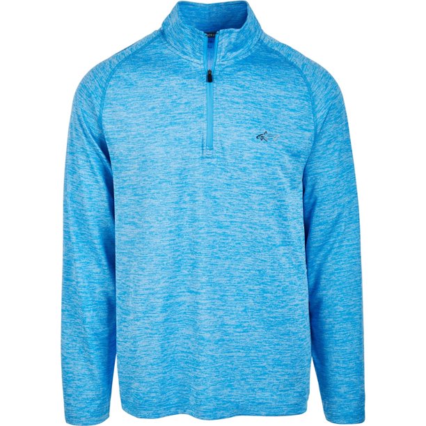 Greg Norman Camiseta básica texturizada para hombre, azul, extragrande Greg Norman Camiseta básica