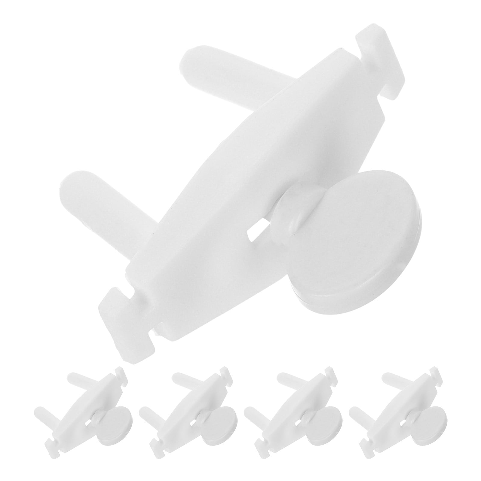 HOOWIFFY 5 Set Outlet Plugs White Reusable Plastic for Safety Protection and Electrical Outlet Cover Home Use
