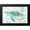thumbnail image 2 of Studio W 14x11 Black Modern Framed Museum Art Print Titled - Watercolor Sea Turtle II, 2 of 5