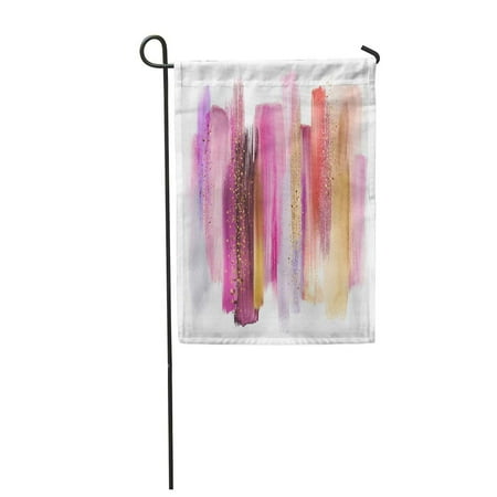 Garden Furniture With Pallets SIDONKU Abstract Watercolor Brush Strokes White Creative Artistic Color Palette Grungy Garden Flag Decorative Flag House Banner 12x18 inch ()