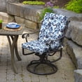 thumbnail image 3 of ARDEN Outdoor Dining Chair Cushion 20 x 20, Water Repellent, Fade Resistant 20 x 20, Blue Garden Floral, 3 of 12