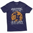 thumbnail image 5 of Halloween Funny old lady witch T-shirt witch on the stick funny grandma mom wife tee shirt (Small Grey), 5 of 7