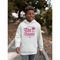 thumbnail image 2 of The Royals - Retro Gothic Crown Emoji Graphic Youth's Hoodie, 2 of 4
