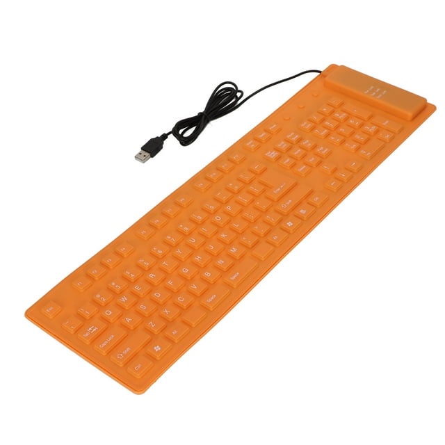 Foldable Keyboard Silicone Keyboard Silicone Foldable Silicone Keyboard 108 Keys Silicone Foldable Usb Wired Waterproof Mute Typing Full Sealing Foldable Keyboard
