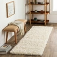 thumbnail image 6 of Hauteloom Siari Living Room, Bedroom Shaggy Area Rug - Solid Shag - High Plush Pile - Cream, White - 3'11" x 5'7", 6 of 13