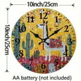 thumbnail image 3 of ZFLMY Round Wooden Wall Clock 1743425435101000 Print for Home Decor, Wall Decor for Living Room, Kitchen, Dorm - Perfect Gift Idea 10x10in, 3 of 8