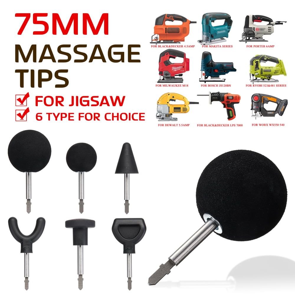 Percussion Massage 6pcs Tip & Bit For Jigsaw Massager Adapter Befestigung Worx 
