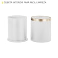thumbnail image 3 of bote de basura 12 l blanco con dorado, 3 of 6