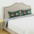 thumbnail image 3 of Yayeee Pillowcase Standard Size Set of 2 Satin Wrinkle Resistant Pillow Case, Christmas Santa Hats, 3 of 8