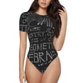 thumbnail image 1 of Balery Black Scientific Body de cuello redondo de manga corta para mujer Tops de manga corta Tops básicos-Small, 1 of 7