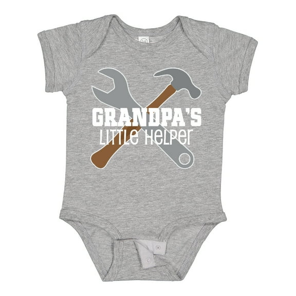 Inktastic Grandpa's Little Helper Boys Baby Bodysuit
