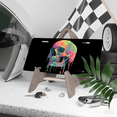 thumbnail image 3 of 1 Pcs 2D Flat License Plate Covers & Frames, Colorful Skull For Decorative Front, Waterproof For Decoration Aluminum License Plate Covers & Frames Cover For Men Women, 12" X 6", 3 of 6