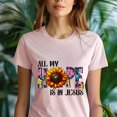 thumbnail image 5 of Christian All My Hope Is in Jesus Sunflower Graphic T-Shirt, Black, Size 3XL, 5 of 6