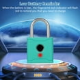 thumbnail image 3 of Yeacher T1004D Smart BT Fingerprint Padlock Rechargeable Keyless 20 Fingerprints Emergency Unlocking Easy Operation IP65 Waterproof Anti-theft Security Padlock Door Luggage Backpack Lock, 3 of 8