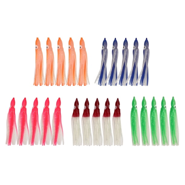 Señuelo de pesca luminoso, resistente a las mordeduras, Material de silicona, diseño vívido, 25 uds., para salmón, 9cm YUNYI BRAND Deportes