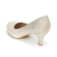 thumbnail image 4 of Dream Pairs Women's Bridal Wedding Party Low Heel Pump Shoes Luvly Gold Size 9, 4 of 6