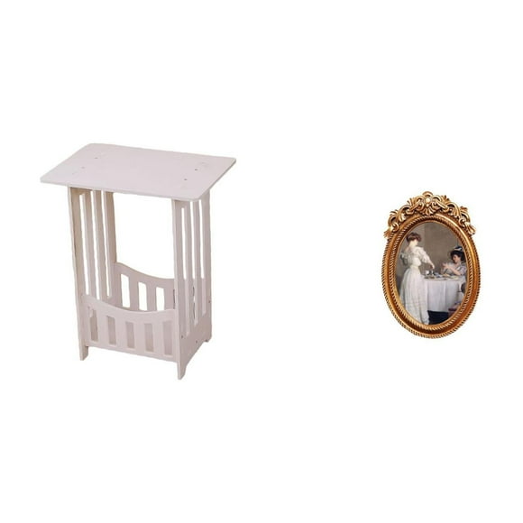 Práctica Mesilla De Noche Con Elegante Marco De Fotos De Resina, Ideal Para Hoteles, Cafeterías, Salones, Balcones, Oficinas O Como Regalo Para El Dormitorio.