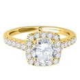 thumbnail image 2 of Aonejewelry 1 Carat Halo Round Diamond Hand-Crafted Engagement Ring In 14k Yellow Gold, 2 of 4
