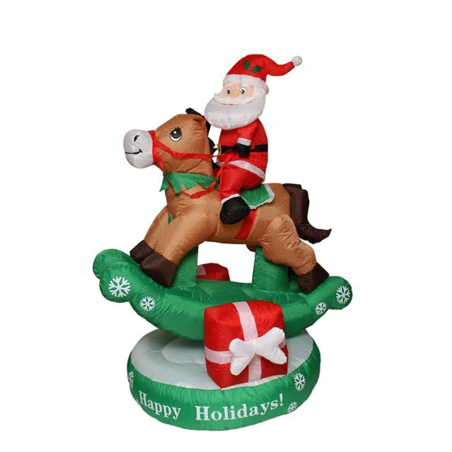 outdoor christmas rocking horse