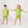 thumbnail image 5 of Banana and Pineapple Pattern Summer Pajama Set Soft Cotton Short Sleeve Sleepwear 2PCS Pajama Sets Breathable Lounge Set Size 12Y, 5 of 7