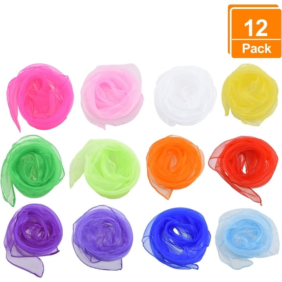 Square Shape Dance Scarves, Durable And Tear-resistant For Long-lasting Use, Washable And Reusable Silk Scarves For Creative Play (Set Of Multiple Colors)