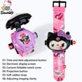 thumbnail image 3 of Reloj Kawaii Sanrio Cinnamoroll Proyector Glow Hello Kitty My Melody Kuromi Figura de Anime Relojes Electrónicos Flip Juguete para Niños, 3 of 5