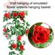 thumbnail image 3 of Simulación de Laklulu de rosa violeta para colgar en la pared, decoración para bodas y hogar, flores artificiales y ratán, 3 of 5