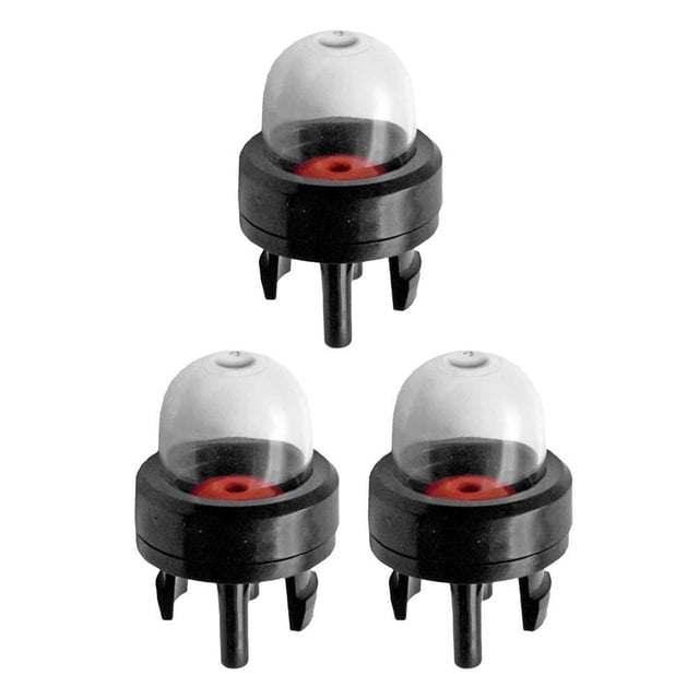 Snap-In Primer Bulb Pump Replacement Kit (3-Pack), Plastic Carburetor Fuel Bulb for Small Engines, Compatible with Echo, Poulan, Homelite, Walbro 188-512, WT-23A