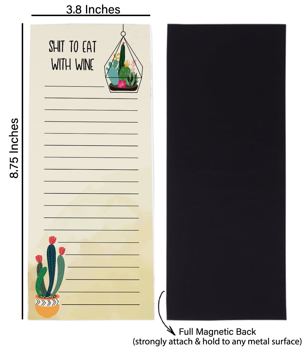 Inkdotpot Pack of 3 Magnetic Fridge To-Do List Notepads- Magnetic Memo Pads For Refrigerator-(50 Sheets Each)-PK