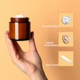 thumbnail image 2 of Frascos de cristal para crema Lil Ray, 60 ml, con tapa dorada, color ámbar (12 unidades), 2 of 6
