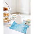 thumbnail image 4 of Blue Ombre Coastal Kitchen Dish Towels for Drying Dishes Set of 3, Sea Nautical Summer Beach Starfish Coral Waffle Weave Microfiber Hand Tea Bathroom Towels Quick Dry & Absorbent Towel 12x12, 4 of 7