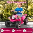 thumbnail image 3 of East doll 6V 7Ah Ride on ATV for Toddlers, Kids 4 wheelers for 18-36 Months, Ride-on Toy, MP3, 2MPH Max Speed,55 Lbs,Pink, 3 of 8