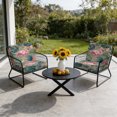 thumbnail image 4 of Outdoor Patio Cushion Covers 2 Pack Pink Flamingo Patio Chair Cushion Covers with Ties and Zipper Waterproof Outdoor Seat Cushion Covers for Patio Furniture 22"x20", 4 of 6