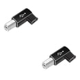 thumbnail image 3 of Adaptador USB tipo C hembra a macho Advancent Codo Cabeza/Negro 2Conjunto, 3 of 6
